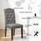 Set of 2 Tufted Upholstered Dining Chair with Curved Backrest